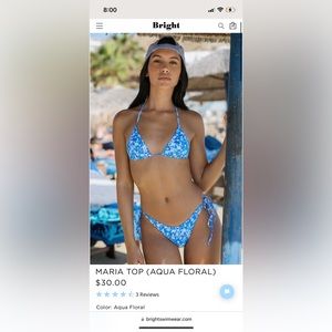 Bright Swimwear - bikini set aqua floral